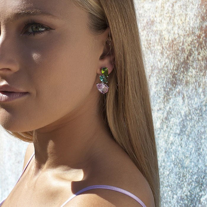 Pendientes plata colores 19393-r-a chica