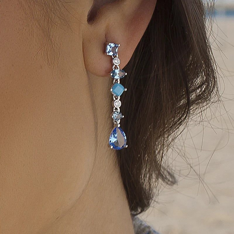 Pendientes plata colores 19548-a detalle