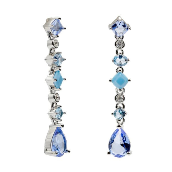 Pendientes plata colores 19548-a