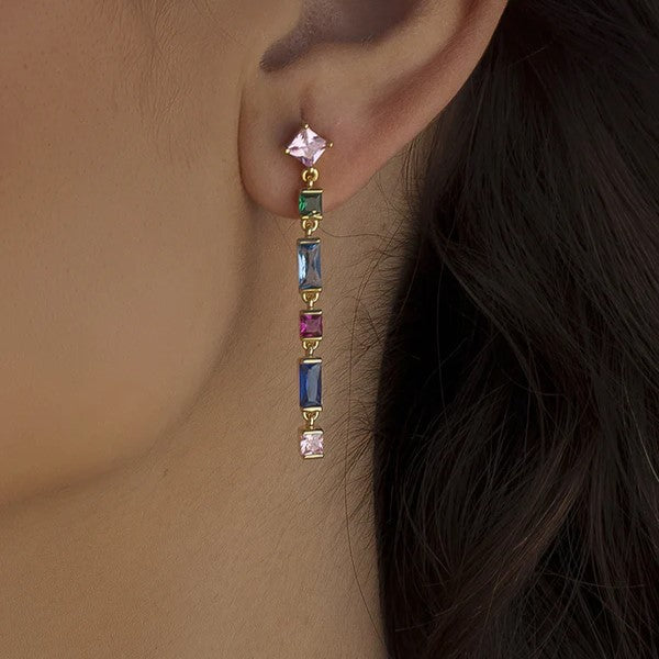 Conjunto chapado en oro Lineargent circonitas zoom