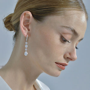 Pendientes y colgante de plata con racimo de circonitas 136A0762 136C0373 a