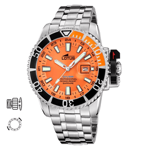 Reloj Lotus 18938/2 para hombre. Con caja de acero inoxidable 316l sumergible 30 atm.