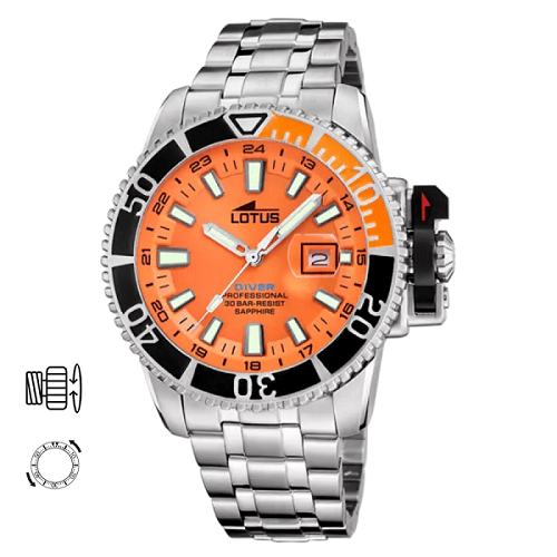 Reloj Lotus 18938/2 para hombre. Con caja de acero inoxidable 316l sumergible 30 atm.