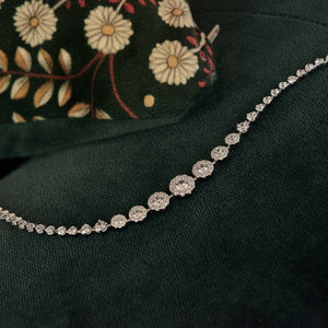 Pulsera SALVATORE PLATA de la colección WEDDING con chatones de circonitas 136P0245 foto