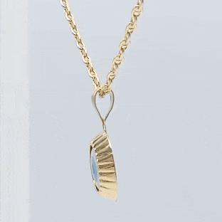 Cadena 40cm con colgante ojo turco en oro de ley 18k gif