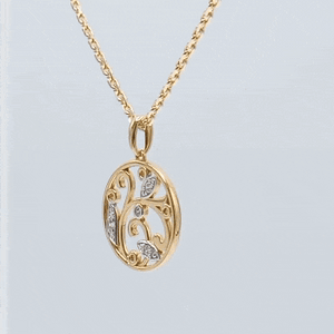 Cadena extrafuerte con colgante redondo 9k gif