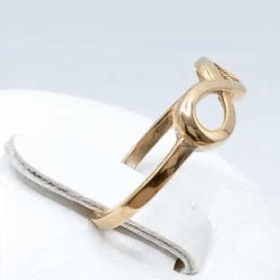 Anillo 18k macizo infinito gif