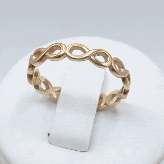 Anillo 18k macizo aro infinitos gif