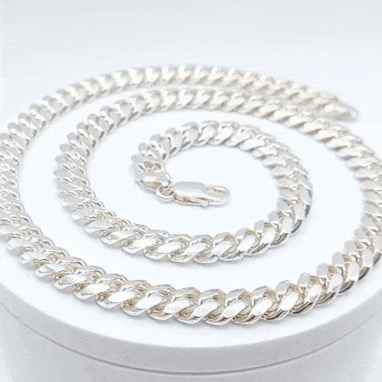 Cadena plata Miami cuban 8,5mm gif