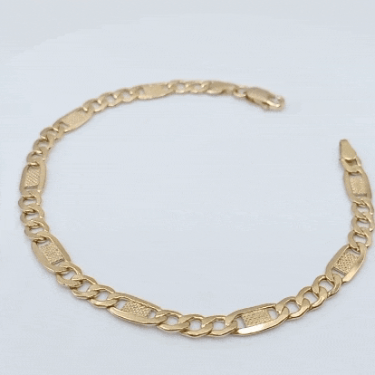 Pulsera oro caballero italiana gif