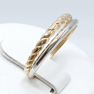 Anillo 18k DOBLE BANDA gif