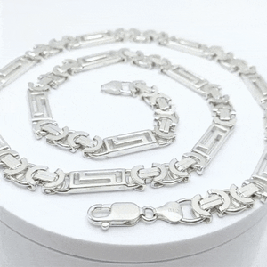 Cadena de plata 925 greca maciza gif