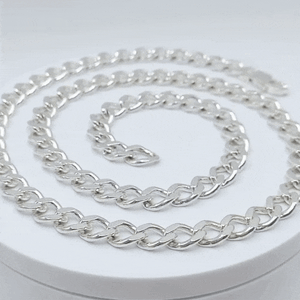 Cadena MACIZA plata 7,8mm gif