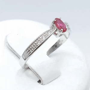 Anillo oro blanco ondulado gif