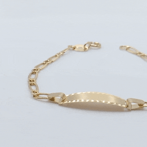 Pulsera de oro 18k bebé 13cm gif