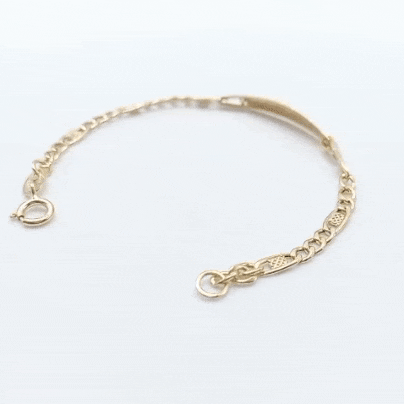Pulsera oro 18k bebé italiana gif