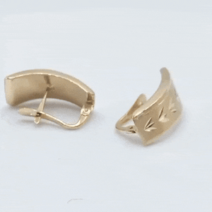 Pendientes oro 18k lapidados gif