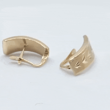 Pendientes oro 18k lapidados gif