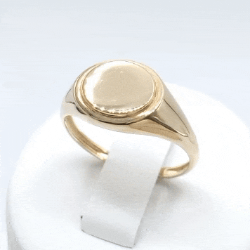 Anillo 18k SELLO REDONDO LISO gif