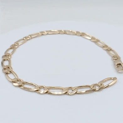 Cadena oro 5mm combi personalizable gif