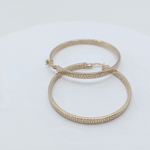 Oro 9k aros greca grandes gif