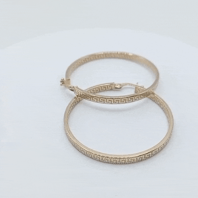 Oro 9k aros greca grandes gif
