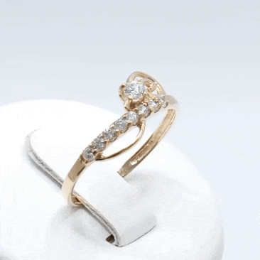 Oro 9k Anillo filigrana gif