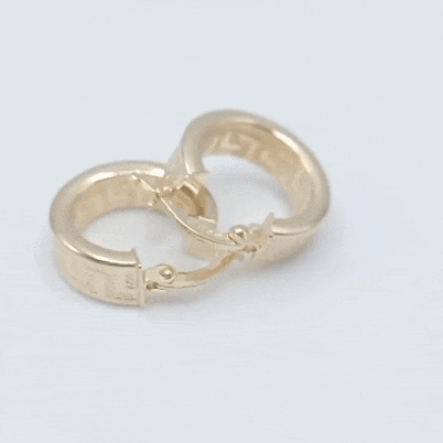 Aros oro greca 14 mm dibujo gif