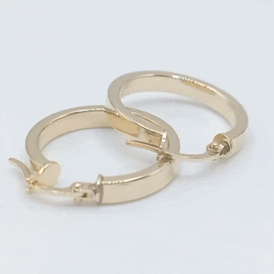 Aros oro 18k planos lisos gif