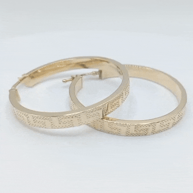 Aros oro greca 18k 33 mm gif