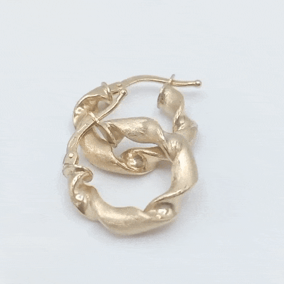 Aros oro enroscados pequeños gif