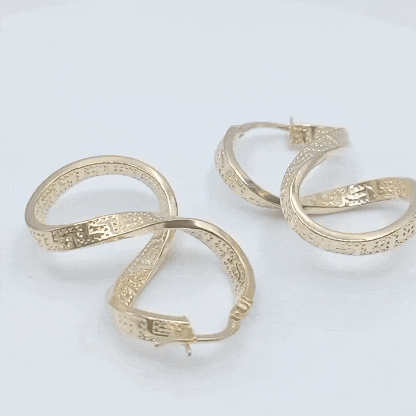 Aros oro greca ochos finos gif