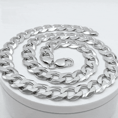 Cadena maciza plata 13mm gif