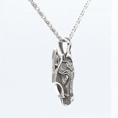 colgante lobo vikingo plata gif