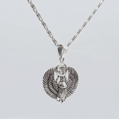 colgante escarabajo plata gif