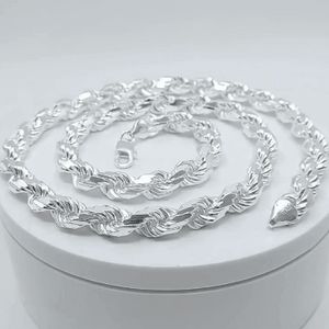 Cordón plata macizo 7,5mm gif