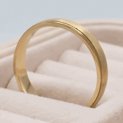 Alianza artesanal 18k matizada 027 gif