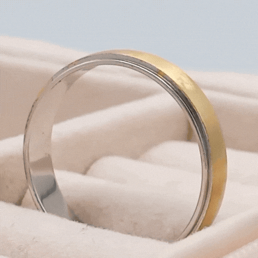 Alianza artesanal 18k matizada 028 gif