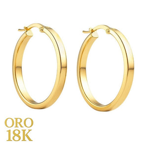 Aros oro 18k planos liso