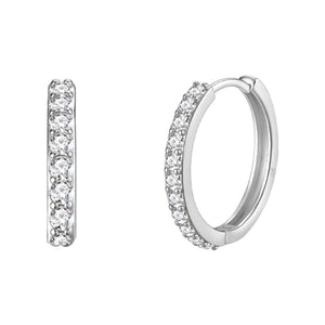 Criollas de plata de ley 925 eternity de 14 mm y 2,50 mm de ancho