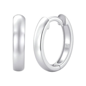 Criolla de plata de ley 925 lisa de 4 mm de ancho y 15 mm de alto
