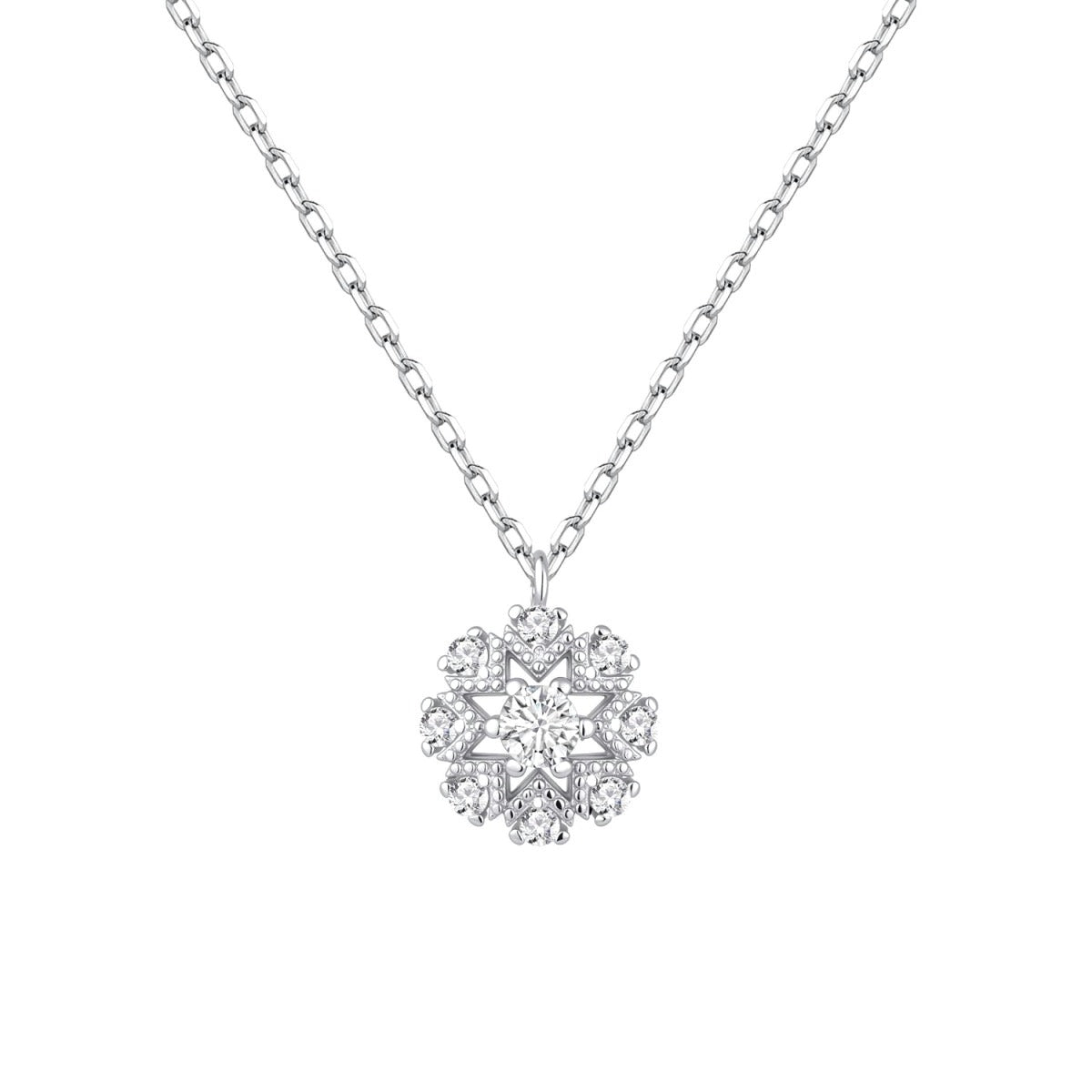 Gargantilla de plata de ley Elegance con circonitas