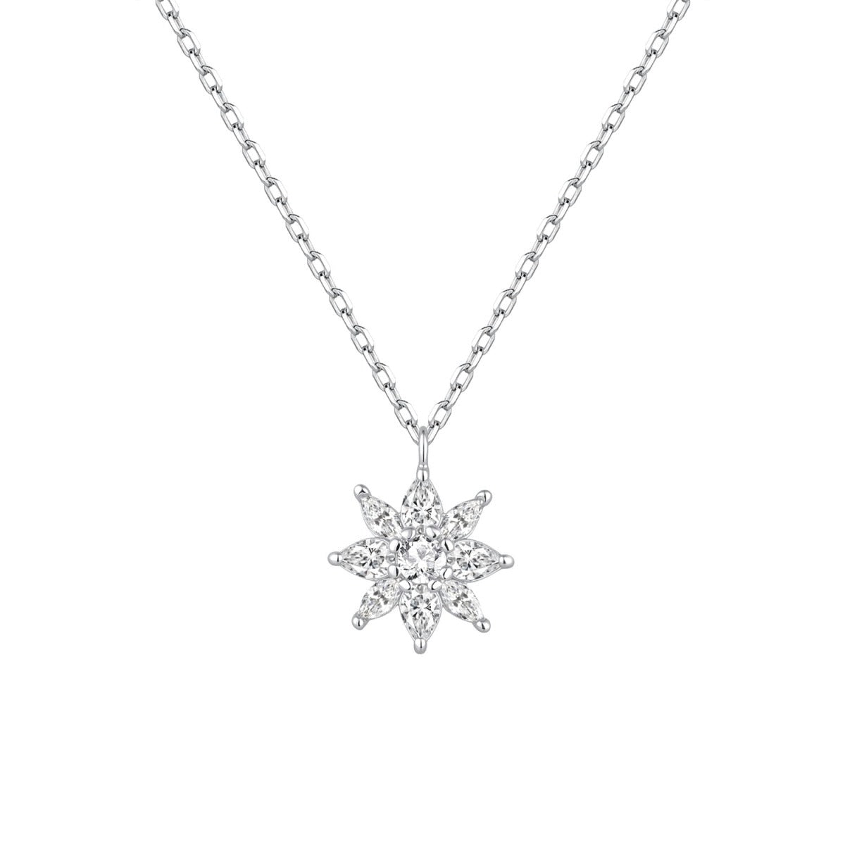Gargantilla Elegance de plata de ley con circonitas marquesa