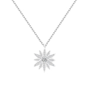 Gargantilla de plata de ley con estrella de circonitas