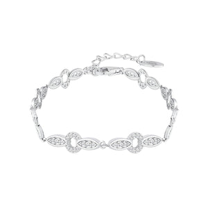 Pulsera de plata de ley con multicirconitas