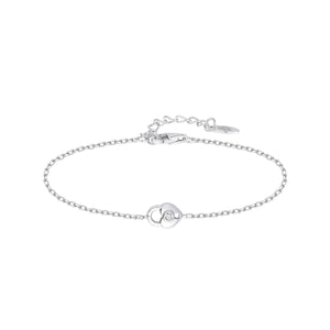 Pulsera de plata de ley con candado de corazón