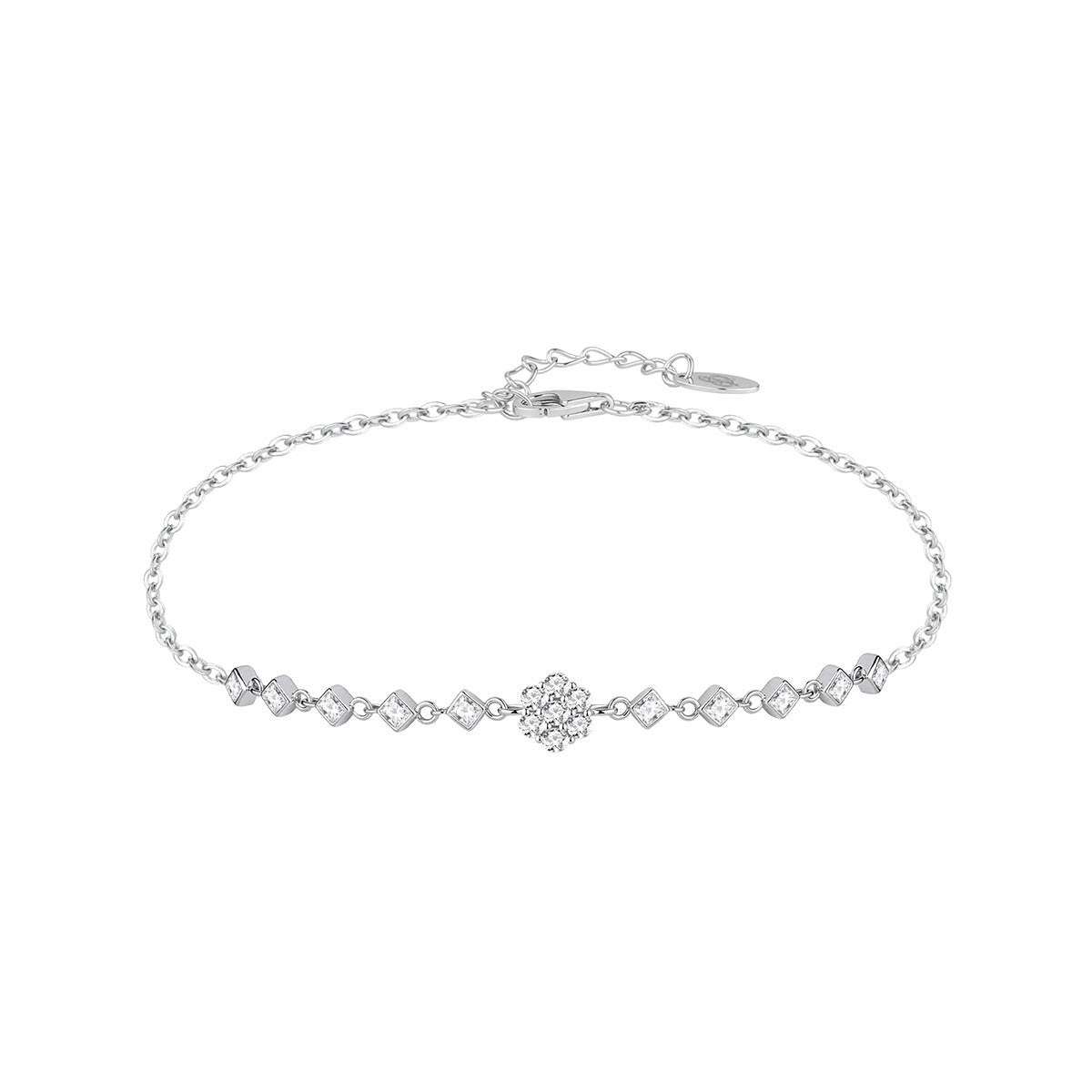 Pulsera de plata de ley con chatones de circonitas