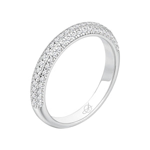 Anillo de plata de ley 925 modelo Lux con circonitas engastadas