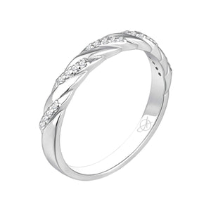 Anillo de plata de ley 925 con brazos cruzados y circonita blanca central