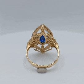 Anillo 18k Azul